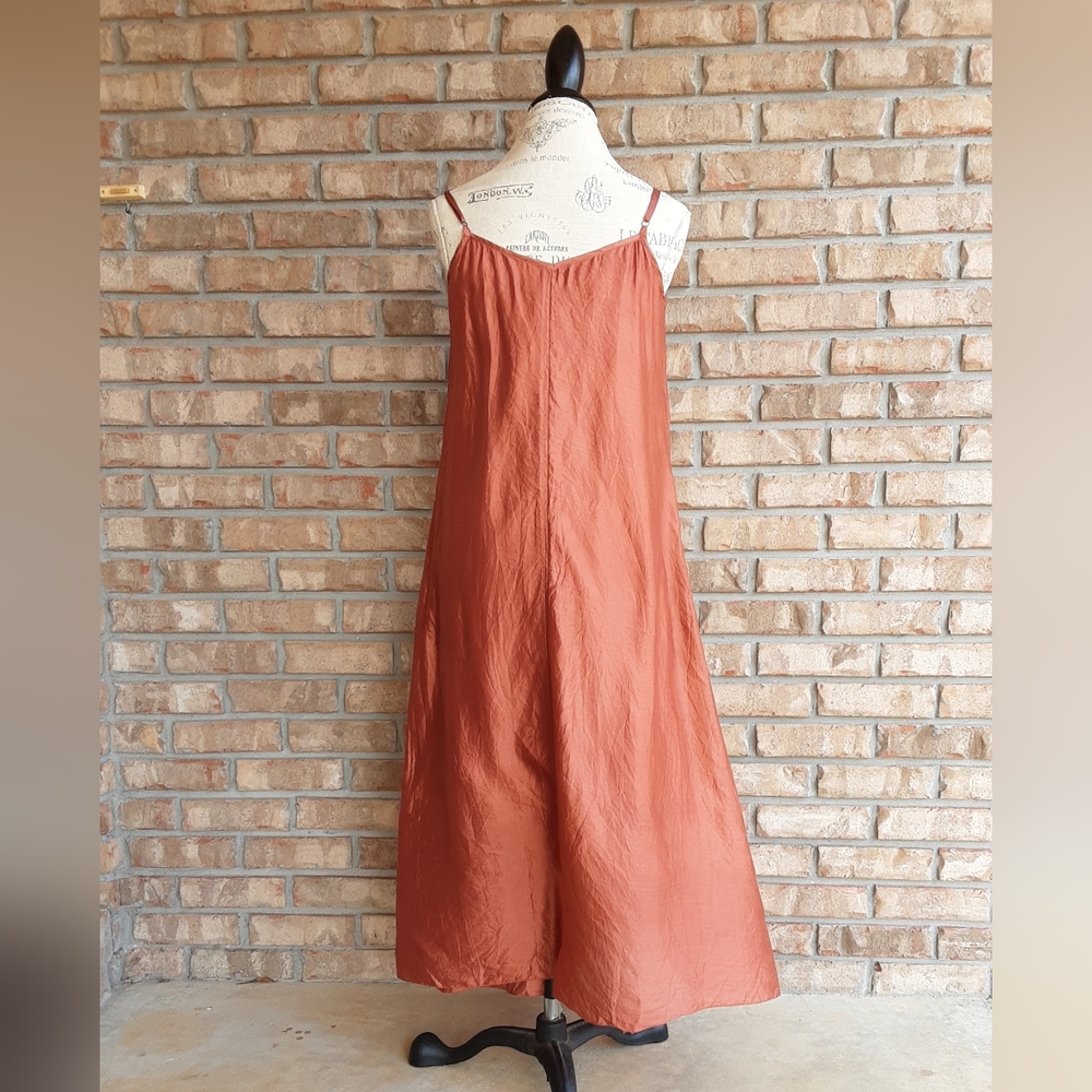 Peruvian Connection Margot 100% Silk Midi Dress. - Picture 10 of 13